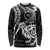 New Zealand Long Sleeve Shirt Stylized Kiwi Bird Tattoo Mix Koru Circle and Maori Ethnic Vibe LT03 Unisex Black - Polynesian Pride