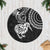 New Zealand Tree Skirt Stylized Kiwi Bird Tattoo Mix Koru Circle and Maori Ethnic Vibe LT03 Black - Polynesian Pride