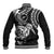 Personalised New Zealand Baseball Jacket Stylized Kiwi Bird Tattoo Mix Koru Circle and Maori Ethnic Vibe LT03 - Polynesian Pride