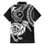 Personalised New Zealand Family Matching Off Shoulder Short Dress and Hawaiian Shirt Stylized Kiwi Bird Tattoo Mix Koru Circle and Maori Ethnic Vibe LT03 - Polynesian Pride