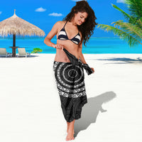 Personalised New Zealand Sarong Stylized Kiwi Bird Tattoo Mix Koru Circle and Maori Ethnic Vibe LT03 - Polynesian Pride