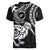 Personalised New Zealand Women V Neck T Shirt Stylized Kiwi Bird Tattoo Mix Koru Circle and Maori Ethnic Vibe LT03 - Polynesian Pride