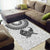 Custom New Zealand Area Rug Tui Bird and Koru Circle Mix Silver Fern Pattern LT03 - Polynesian Pride