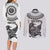 Custom New Zealand Couples Matching Long Sleeve Bodycon Dress and Long Sleeve Button Shirt Tui Bird and Koru Circle Mix Silver Fern Pattern LT03 - Polynesian Pride