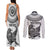 Custom New Zealand Couples Matching Tank Maxi Dress and Long Sleeve Button Shirt Tui Bird and Koru Circle Mix Silver Fern Pattern LT03 - Polynesian Pride