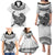 Custom New Zealand Family Matching Puletasi Dress and Hawaiian Shirt Tui Bird and Koru Circle Mix Silver Fern Pattern LT03 - Polynesian Pride