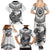 Custom New Zealand Family Matching Summer Maxi Dress and Hawaiian Shirt Tui Bird and Koru Circle Mix Silver Fern Pattern LT03 - Polynesian Pride