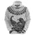 Custom New Zealand Hoodie Tui Bird and Koru Circle Mix Silver Fern Pattern LT03 - Polynesian Pride