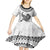 Custom New Zealand Kid Short Sleeve Dress Tui Bird and Koru Circle Mix Silver Fern Pattern LT03 - Polynesian Pride