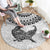 Custom New Zealand Round Carpet Tui Bird and Koru Circle Mix Silver Fern Pattern LT03 - Polynesian Pride