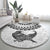 Custom New Zealand Round Carpet Tui Bird and Koru Circle Mix Silver Fern Pattern LT03 - Polynesian Pride