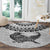 Custom New Zealand Round Carpet Tui Bird and Koru Circle Mix Silver Fern Pattern LT03 - Polynesian Pride