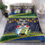 Funny Crocodile and Shark Solomon Islands Christmas Bedding Set with National Seal Melanesian Pattern