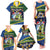 Funny Crocodile and Shark Solomon Islands Christmas Family Matching Tank Maxi Dress and Hawaiian Shirt with National Seal Melanesian Pattern