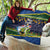 Funny Crocodile and Shark Solomon Islands Christmas Quilt with National Seal Melanesian Pattern