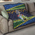 Funny Crocodile and Shark Solomon Islands Christmas Quilt with National Seal Melanesian Pattern