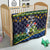 Funny Crocodile and Shark Solomon Islands Christmas Quilt with National Seal Melanesian Pattern