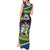 Funny Crocodile and Shark Solomon Islands Christmas Tank Maxi Dress with National Seal Melanesian Pattern