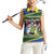 Funny Crocodile and Shark Solomon Islands Christmas Women Sleeveless Polo Shirt with National Seal Melanesian Pattern