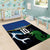 Custom Solomon Islands Rugby Area Rug Arty Shark and Crocodile Solomon Islands National Emblems