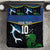 Custom Solomon Islands Rugby Bedding Set Arty Shark and Crocodile Solomon Islands National Emblems