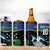 Custom Solomon Islands Rugby 4 in 1 Can Cooler Tumbler Arty Shark and Crocodile Solomon Islands National Emblems