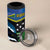 Custom Solomon Islands Rugby 4 in 1 Can Cooler Tumbler Arty Shark and Crocodile Solomon Islands National Emblems