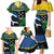 Custom Solomon Islands Rugby Family Matching Mermaid Dress and Hawaiian Shirt Arty Shark and Crocodile Solomon Islands National Emblems