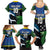 Custom Solomon Islands Rugby Family Matching Summer Maxi Dress and Hawaiian Shirt Arty Shark and Crocodile Solomon Islands National Emblems