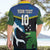 Custom Solomon Islands Rugby Hawaiian Shirt Arty Shark and Crocodile Solomon Islands National Emblems