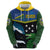 Custom Solomon Islands Rugby Hoodie Arty Shark and Crocodile Solomon Islands National Emblems