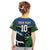 Custom Solomon Islands Rugby Kid T Shirt Arty Shark and Crocodile Solomon Islands National Emblems