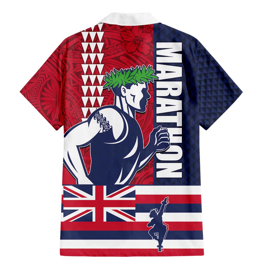 Honolulu Running 2024 Family Matching Mermaid Dress and Hawaiian Shirt Marathon Competition Hula Runner and Kakau Art Tattoo