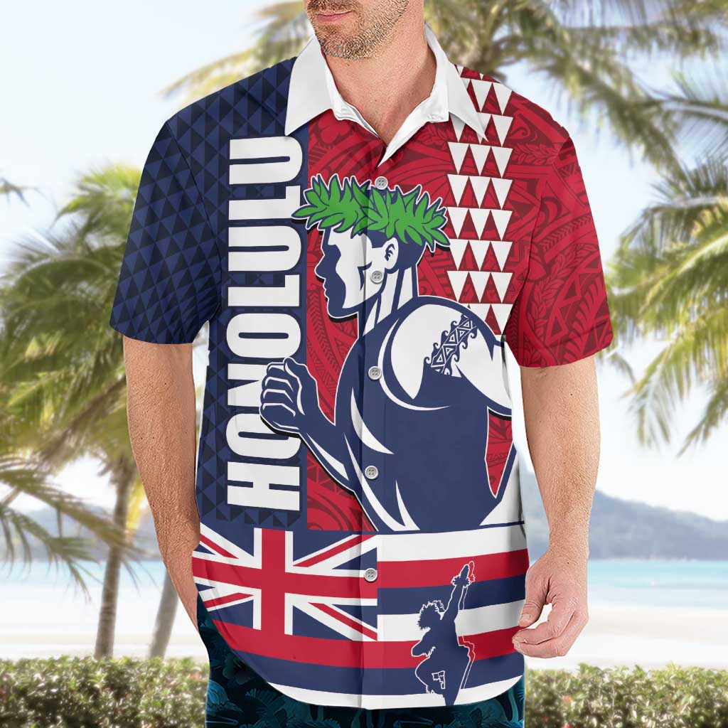 Honolulu Running 2024 Hawaiian Shirt Marathon Competition Hula Runner and Kakau Art Tattoo LT03 - Polynesian Pride