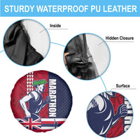 Honolulu Running 2024 Spare Tire Cover Marathon Competition Hula Runner and Kakau Art Tattoo LT03 - Polynesian Pride