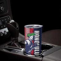 Honolulu Running 2024 Tumbler Cup Marathon Competition Hula Runner and Kakau Art Tattoo LT03 - Polynesian Pride