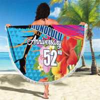 Honolulu Anniversary 52nd Running Beach Blanket Marathon Competition Kakau Pattern Blue Color LT03 - Polynesian Pride