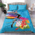 Honolulu Anniversary 52nd Running Bedding Set Marathon Competition Kakau Pattern Blue Color