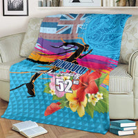 Honolulu Anniversary 52nd Running Blanket Marathon Competition Kakau Pattern Blue Color LT03 - Polynesian Pride