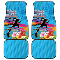 Honolulu Anniversary 52nd Running Car Mats Marathon Competition Kakau Pattern Blue Color LT03 - Polynesian Pride