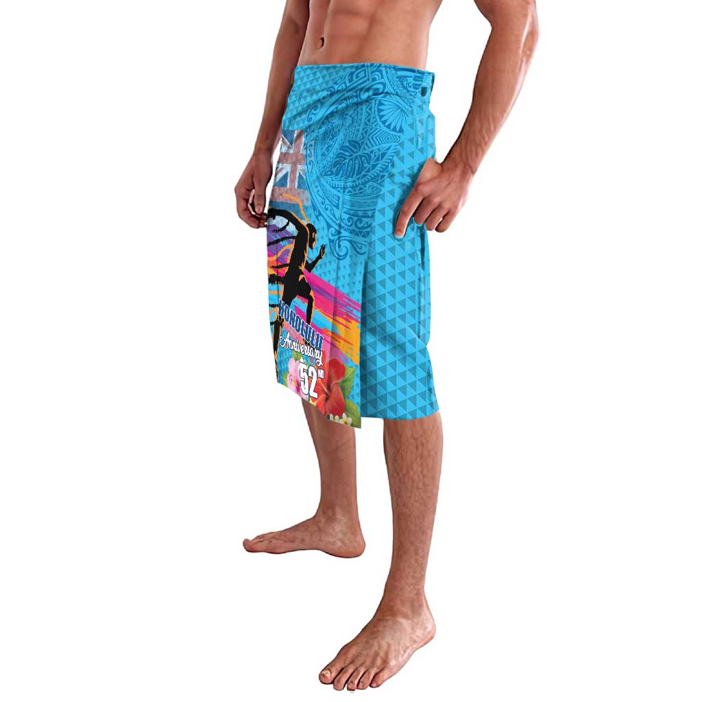 Honolulu Anniversary 52nd Running Lavalava Marathon Competition Kakau Pattern Blue Color LT03 - Polynesian Pride