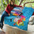 Honolulu Anniversary 52nd Running Quilt Marathon Competition Kakau Pattern Blue Color