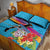 Honolulu Anniversary 52nd Running Quilt Bed Set Marathon Competition Kakau Pattern Blue Color