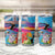 Honolulu Anniversary 52nd Running Tumbler Cup Marathon Competition Kakau Pattern Blue Color