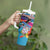 Honolulu Anniversary 52nd Running Tumbler With Handle Marathon Competition Kakau Pattern Blue Color