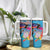 Honolulu Anniversary 52nd Running Tumbler With Handle Marathon Competition Kakau Pattern Blue Color