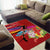 Honolulu Anniversary 52nd Running Area Rug Marathon Competition Kakau Pattern Red Color