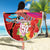 Honolulu Anniversary 52nd Running Beach Blanket Marathon Competition Kakau Pattern Red Color