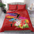 Honolulu Anniversary 52nd Running Bedding Set Marathon Competition Kakau Pattern Red Color