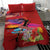 Honolulu Anniversary 52nd Running Bedding Set Marathon Competition Kakau Pattern Red Color